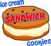 Cookies & Ice Cream Sandwich Concession Food Vinyl Decal