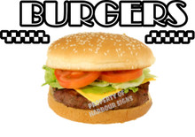 Cheeseburger Burgers Hamburger Fast Food Restaurant Concession Decal