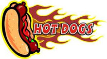 Hot Dogs Flames Concession Menu Decal