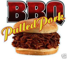 BBQ Barbeque Pork Pig Restaurant Food Sign Decal