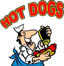 Hot Dogs Concession Restaurant Fast Food Stand Decal