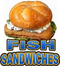 DECAL Fish Sandwich Restaurant Food Truck Concession