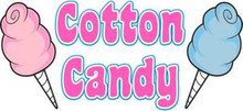 Cotton Candy Concession Food Sign Vinyl Decal