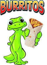Burritos Mexican Gecko Concession Foods Vinyl Decal