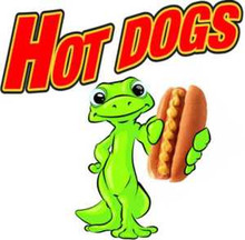 Hot Dogs Gecko Concession Foods Vinyl Decal