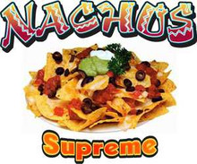 Nachos Supreme Mexican Restaurant Food Sign Decal