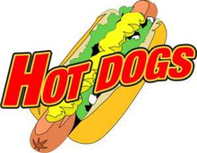 Hot Dog Grilled Concession Restaurant Menu Decal