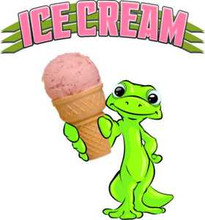 Ice Cream Cone Gecko Concession Foods Vinyl Decal