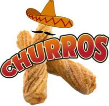 Churros Mexican Restaurant Concession Food Vinyl Sign Decal