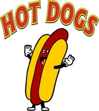 Hot Dogs Concession Foods Vinyl Decal