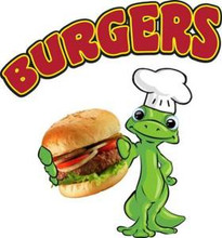 Burgers Hamburger Concession Restaurant Fast Food Vinyl Decal
