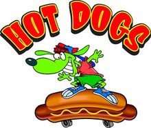 Hot Dogs Cart Concession Decal