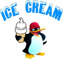 Ice Cream Cone Penguin Concession Restaurant Decal