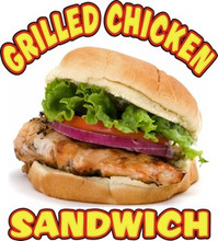 Grilled Chicken Sandwich Concession Decals Menu Decal