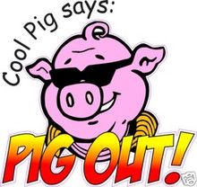 BBQ Barbeque Pig Pork Restaurant Food Sign Decal