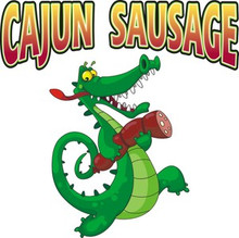 Cajun Sausage Alligator Gator Concession Food Trucks Vinyl Sign Decal