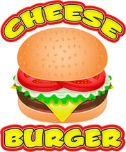 Cheese Burger Hamburger Concession Restaurant Food Truck Decal