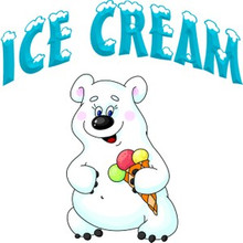 Ice Cream Cone Bear Concession Restaurant Decal