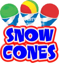 Snow Cones Sno-Kone Concession Decal