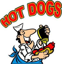 Hot Dog Man Concession Food Truck Decal