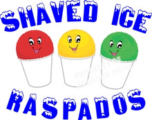 Shaved Ice Raspados Concession Decal