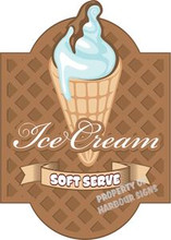 Ice Cream Vintage Look Soft Serve Concession Restaurant Decal