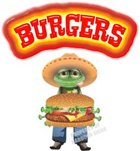 Hamburger Cheese Burger Concession Restaurant Food Truck Decal