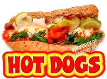 Hot Dogs Concession Food Truck Vinyl Decal