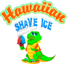Shave Ice Hawaiian Concession Food Truck Decal