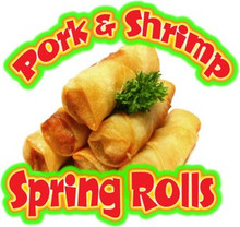 Pork and Shrimp Spring Rolls Concession Food Truck Decal