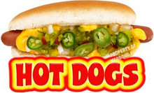 Hot Dogs Peppers Cheese Concession Food Truck Vinyl Decal