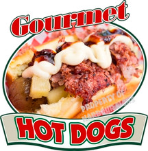 Gourmet Hot Dogs Concession Food Truck Vinyl Decal