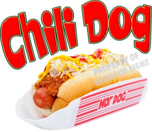 Chili Dog Concession Food Truck Vinyl Decal