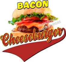 Bacon Cheeseburger Hamburger Concession Restaurant Food Truck Decal