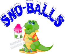 Sno-Balls Sno Balls Snoballs Concession Food Truck Decal