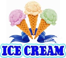 Ice Cream Cones Concession Restaurant Decal 2528