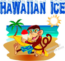 Shave Hawaiian Ice  Concession Food Truck Decal
