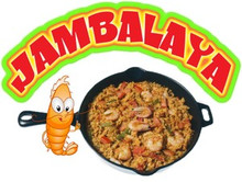 Jambalaya Shrimp Cajun Creole Concession Food Truck Decal