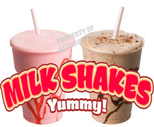 Milkshakes Strawberry Chocolate Concession Restaurant Decal