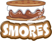 Smores Concession Restaurant  Food Truck Vinyl Sign Decal