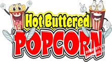 Popcorn Pop Corn Hot Buttered Concession Restaurant  Food Truck Vinyl Sign Decal