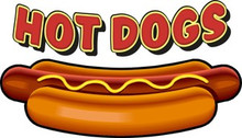 Hot Dogs Concession Restaurant Fast Food Vinyl Sign Decal
