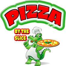 Pizza by the slice Gator Concession Restaurant  Food Truck Vinyl Sign Decal