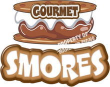 Smores Gourmet Concession Restaurant  Food Truck Vinyl Sign Decal