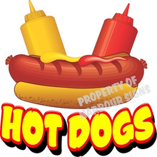 Hot Dogs Mustard Ketchup Decal