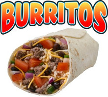 Burritos Mexican Concession Food Truck Decal