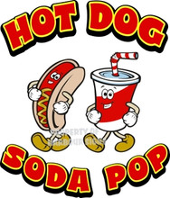 Hot Dogs Soda Pop Food Vinyl Decal