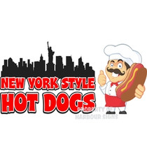 Hot Dogs New York Style Food Vinyl Decal