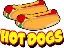 Hot Dogs Concession Cart Food Truck Decal