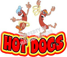 Hot Dogs Concession Food Truck Cart  Decal